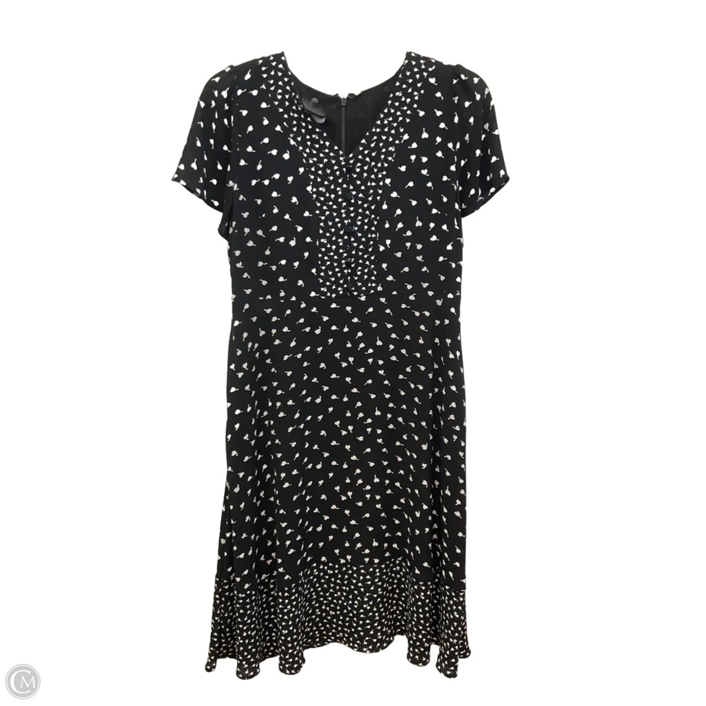 Dress Casual Midi By Talbots In Black & White, Size: 12p