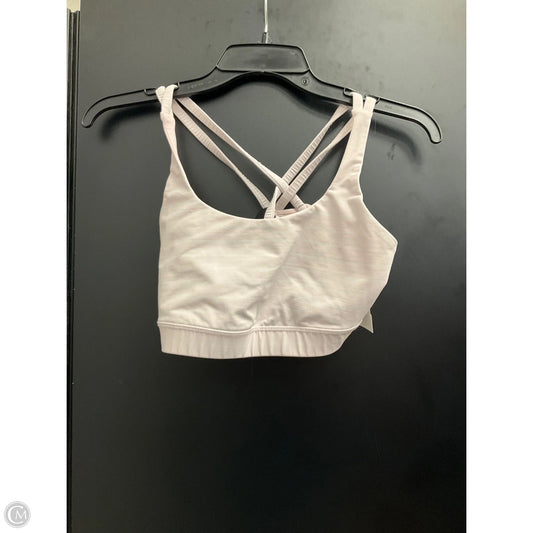 Athletic Bra By Lululemon In Pink & White, Size: 8
