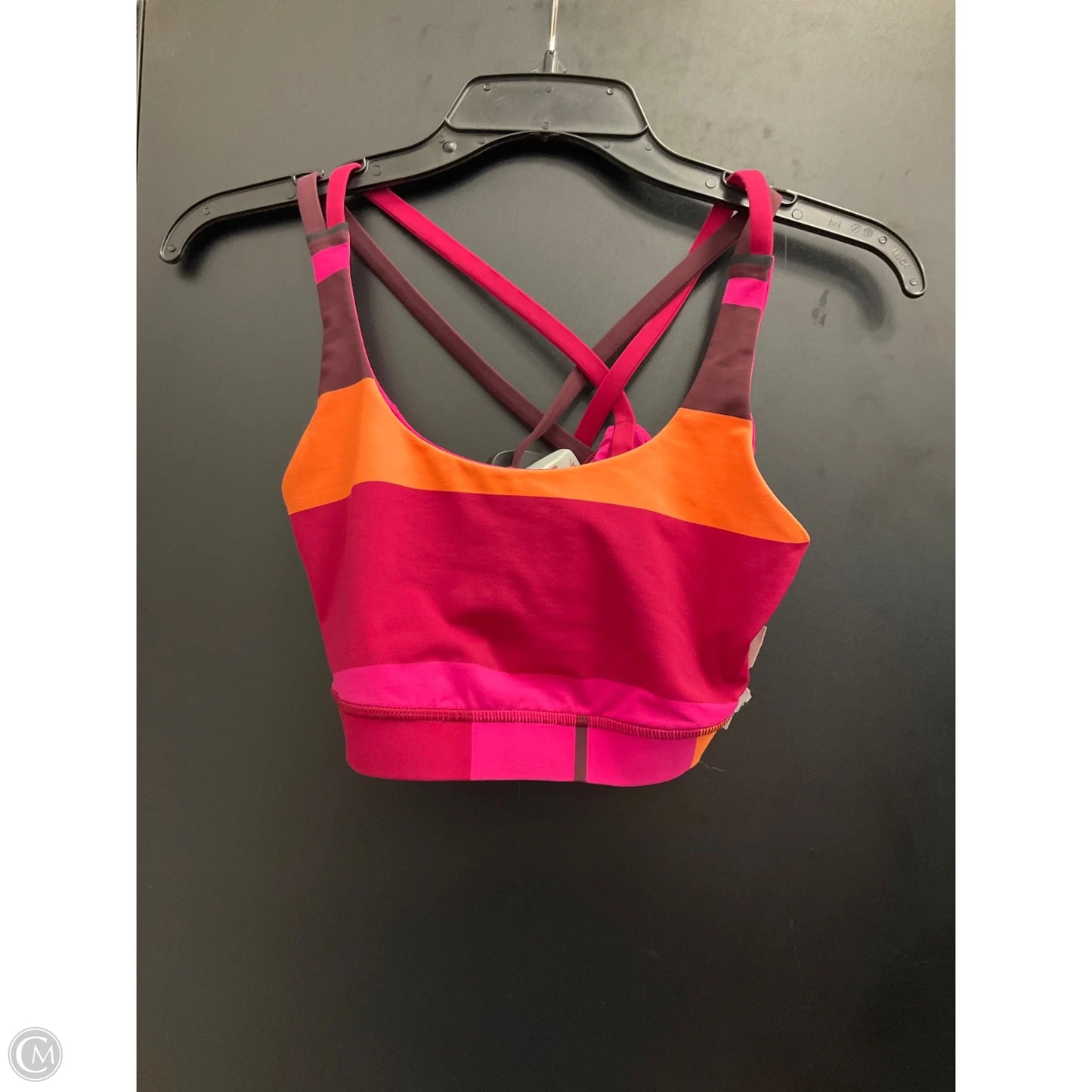 Athletic Bra By Lululemon In Orange & Pink, Size: 8