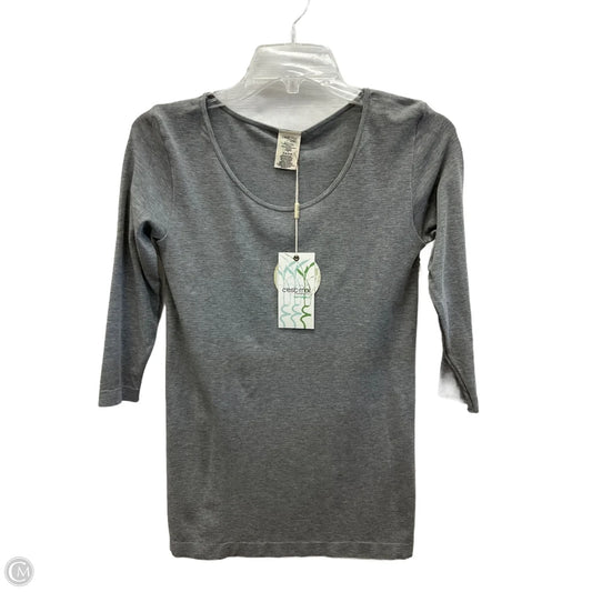 Top Long Sleeve Basic By Clothes Mentor In Grey, Size: Osfm