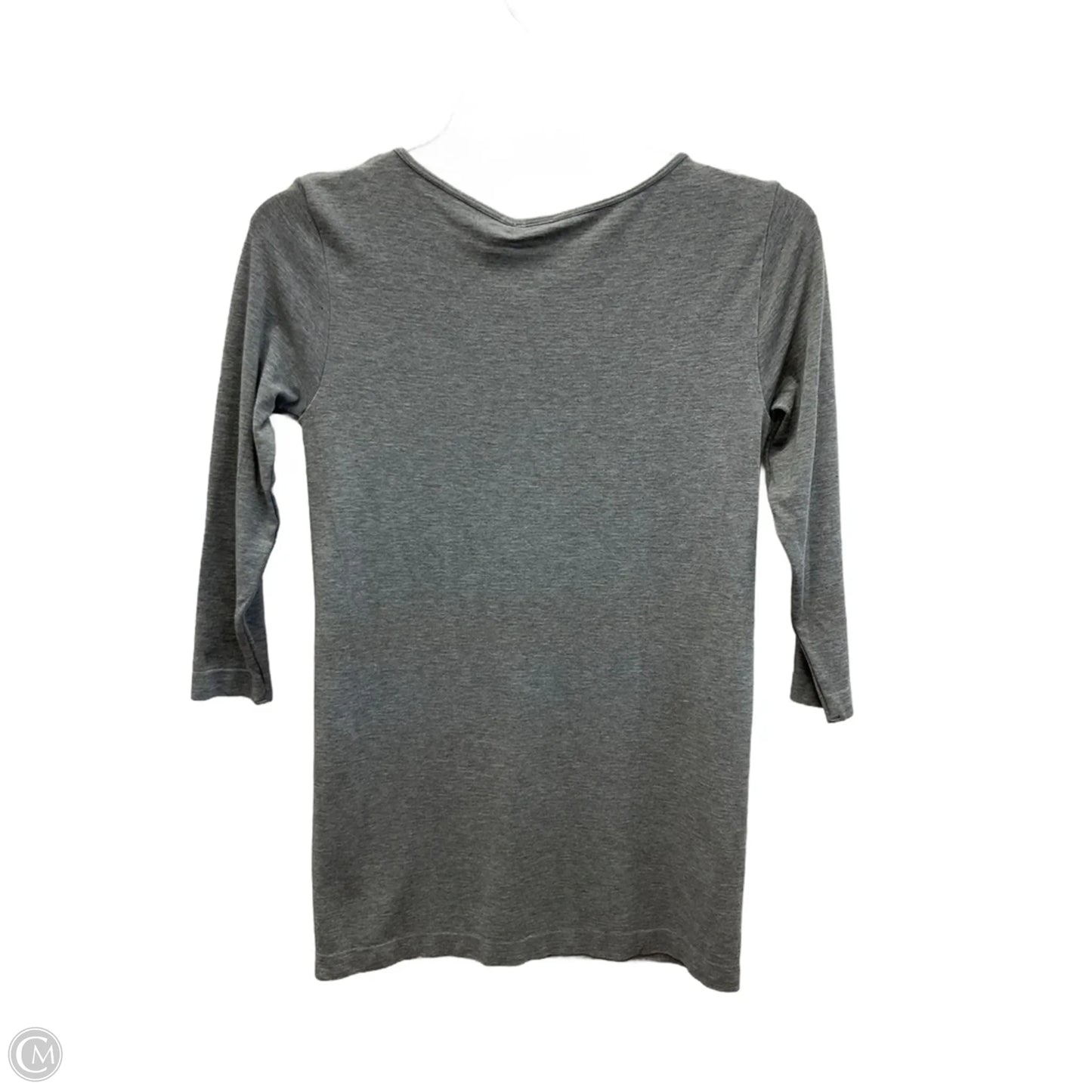Top Long Sleeve Basic By Clothes Mentor In Grey, Size: Osfm