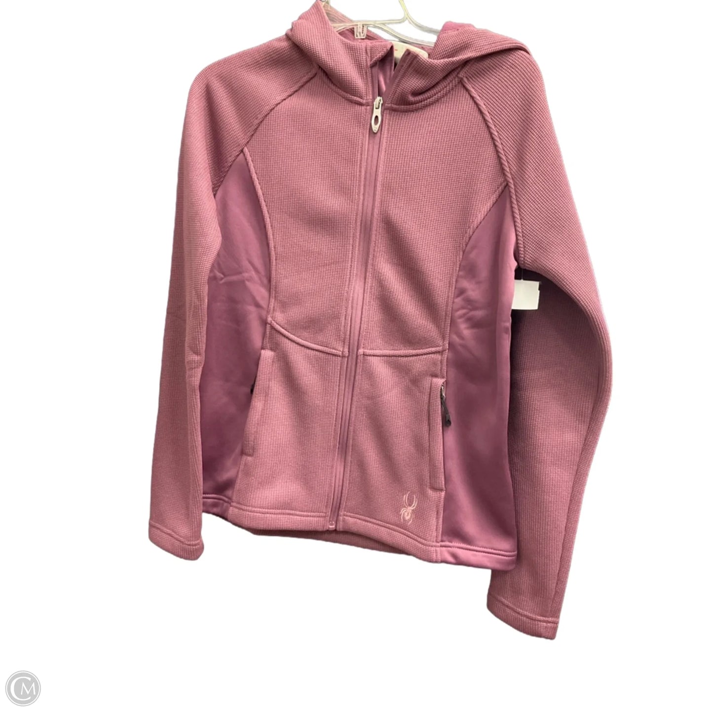 Athletic Top Long Sleeve Hoodie By Spyder In Purple, Size: M