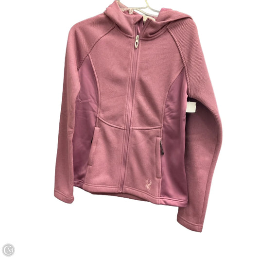 Athletic Top Long Sleeve Hoodie By Spyder In Purple, Size: M