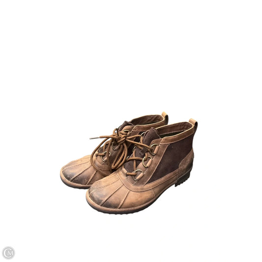 Boots Designer By Ugg In Brown, Size: 8