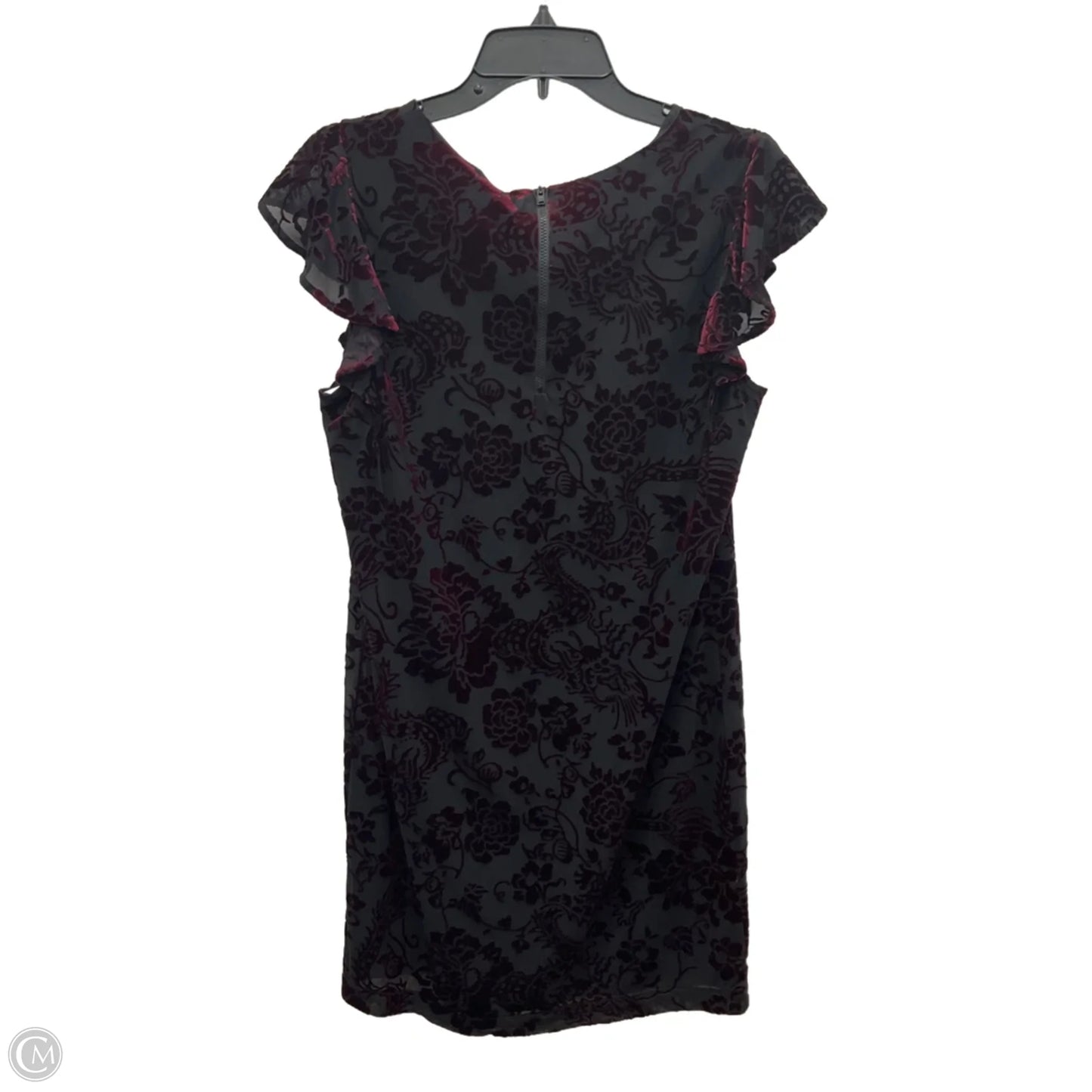 Dress Party Short By Adrienne Vittadini In Black & Red, Size: S