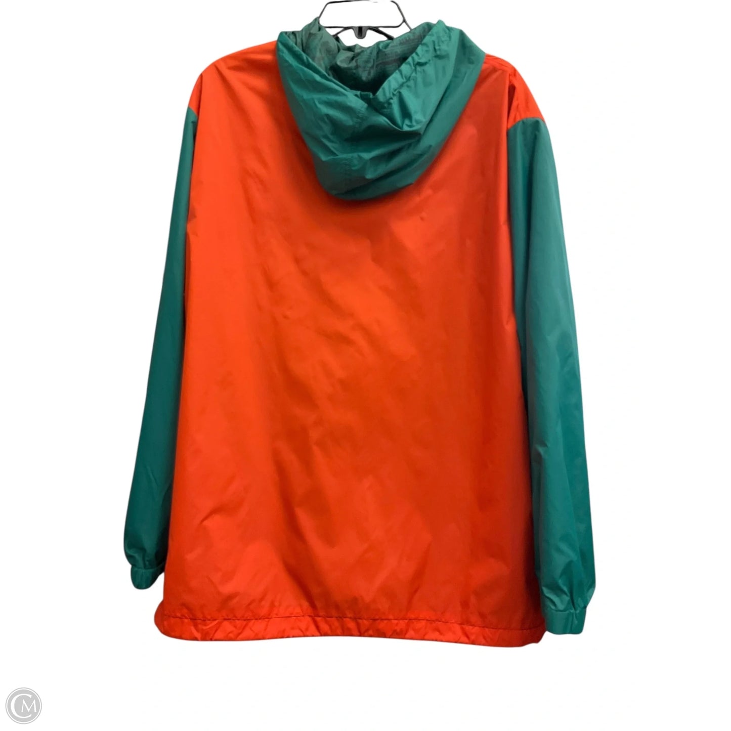 Jacket Windbreaker By Clothes Mentor In Green & Orange, Size: Xl
