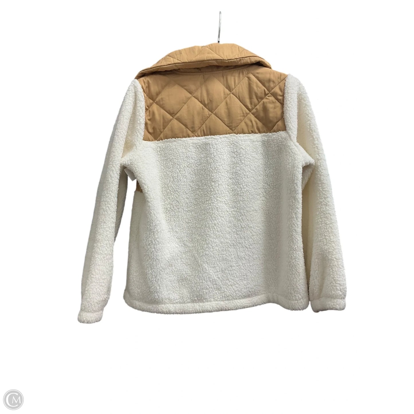 Jacket Faux Fur & Sherpa By J. Crew In Tan & White, Size: Xs