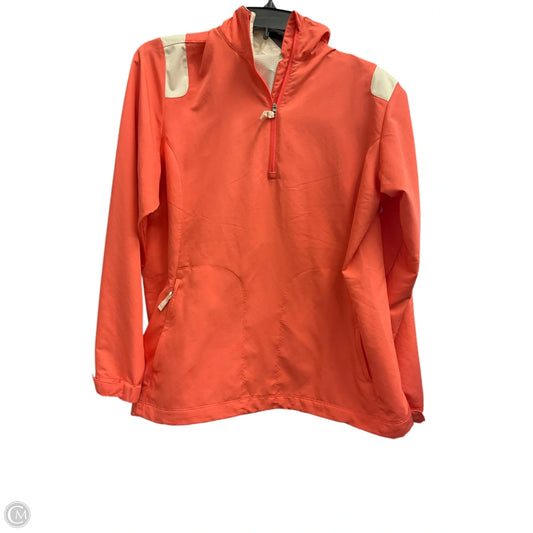 Athletic Jacket By Nike Apparel In Cream & Pink, Size: M