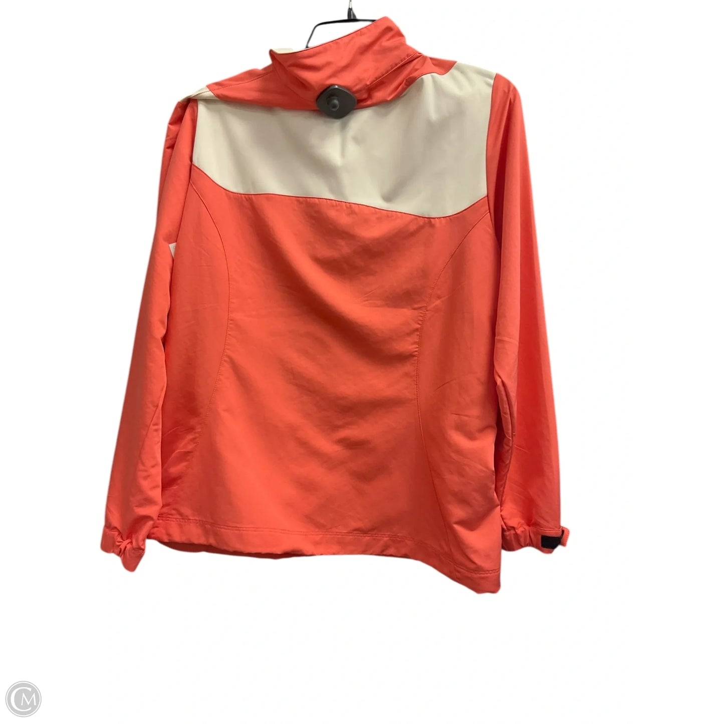 Athletic Jacket By Nike Apparel In Cream & Pink, Size: M