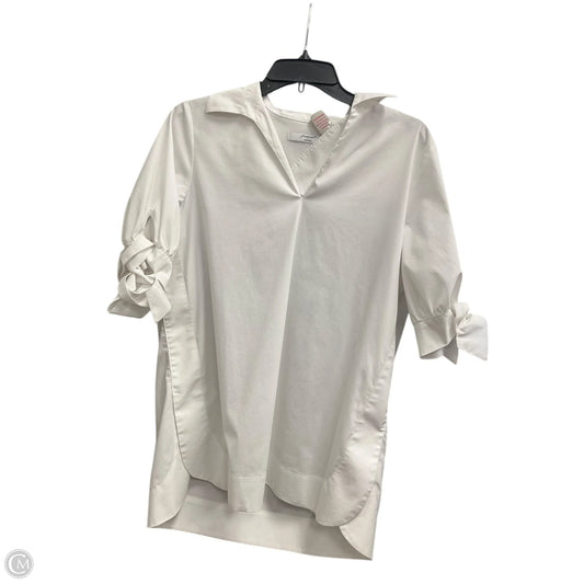 Top Short Sleeve By Foxcroft In White, Size: 4