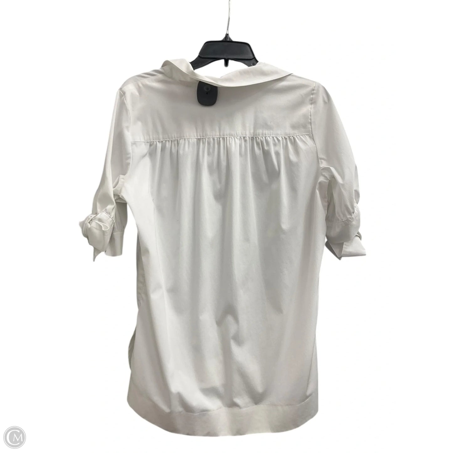 Top Short Sleeve By Foxcroft In White, Size: 4