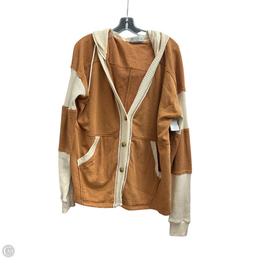 Jacket Other By Easel In Brown & Cream, Size: L