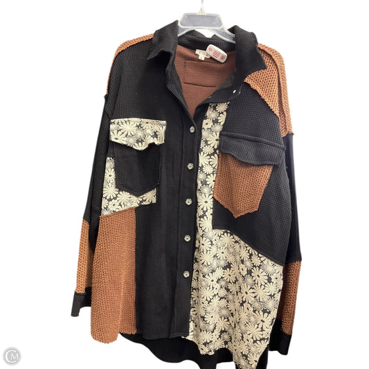 Jacket Other By Pol In Black & Brown, Size: L
