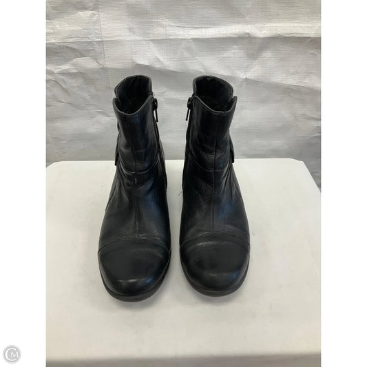 Boots Ankle Heels By Clarks In Black, Size: 5