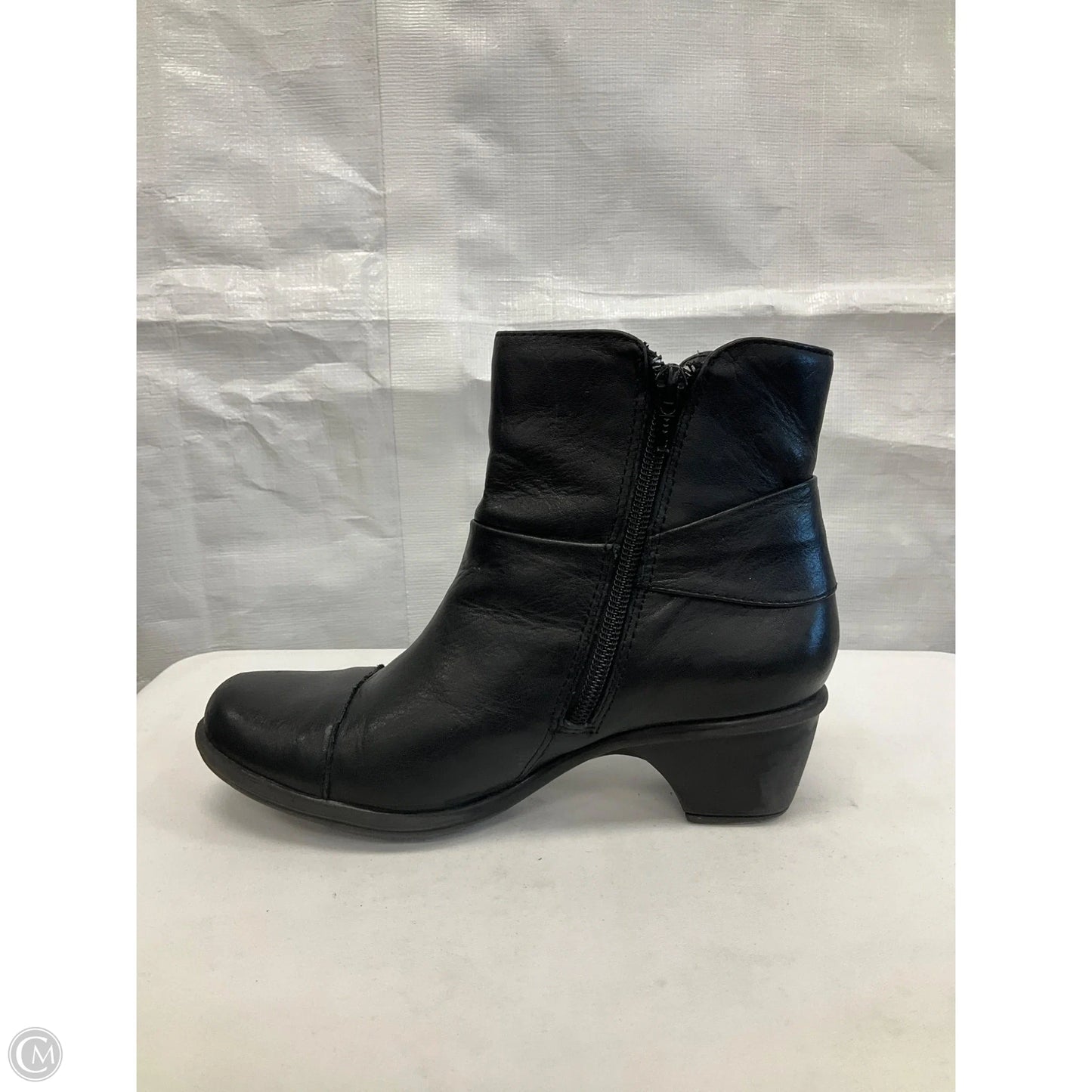 Boots Ankle Heels By Clarks In Black, Size: 5