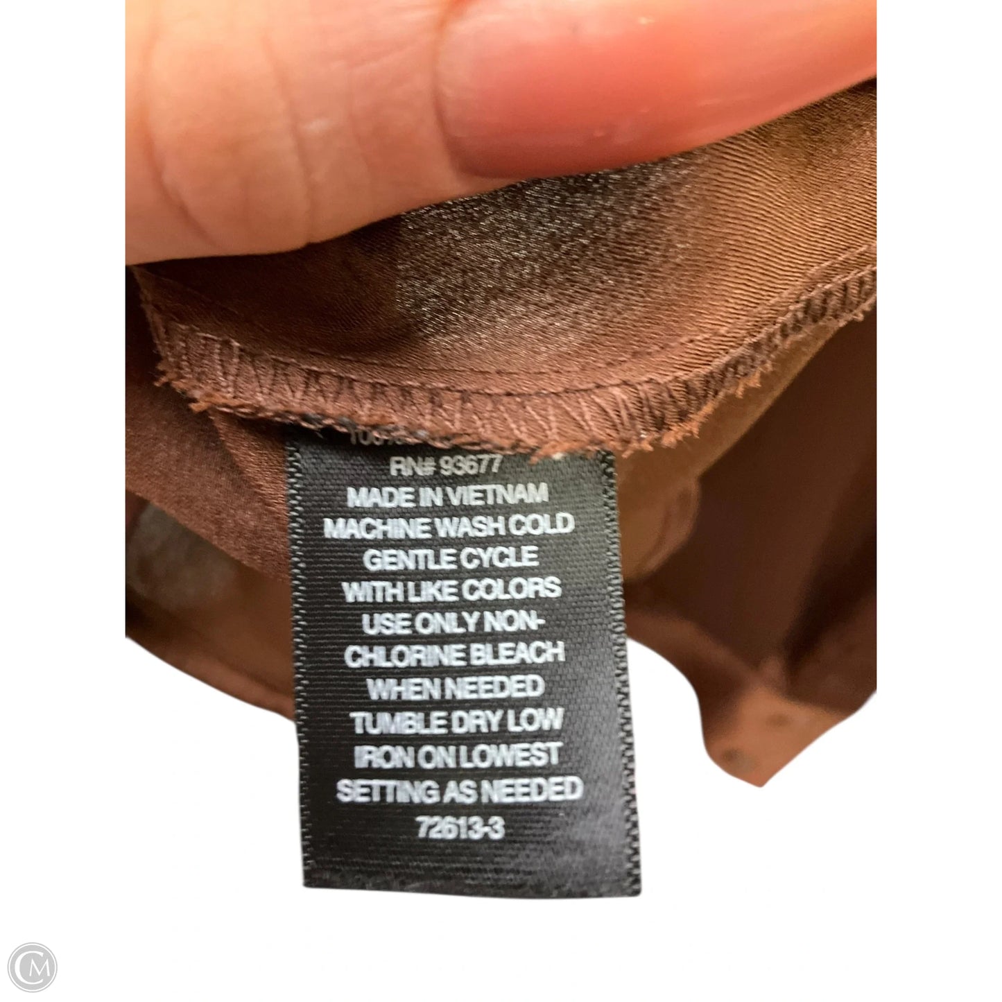 Blouse Long Sleeve By Worthington In Brown, Size: Xl