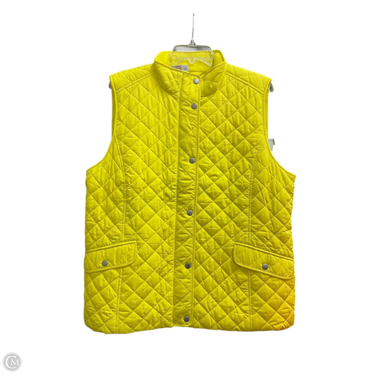 Vest Puffer & Quilted By Talbots In Yellow, Size: Xl
