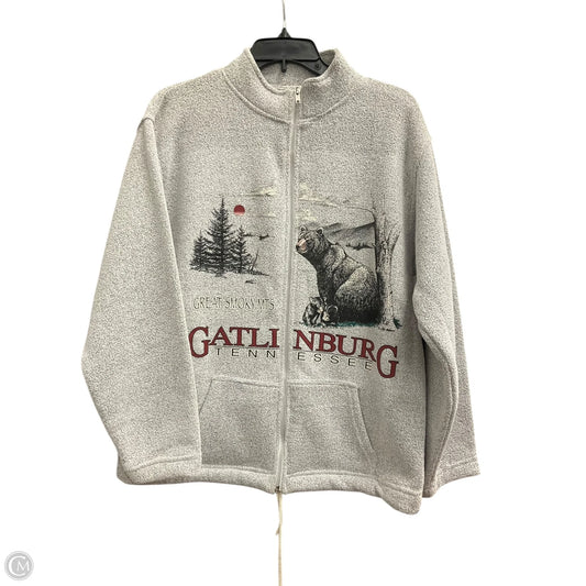 Athletic Jacket By Sport Collection In Grey, Size: M