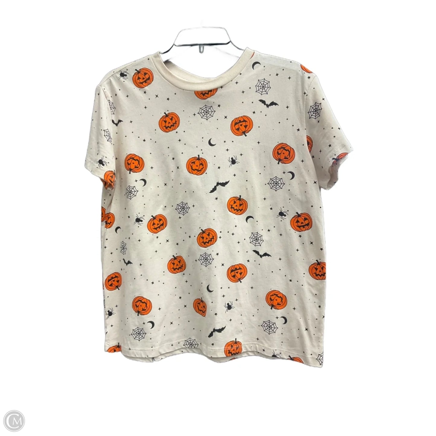 Top Short Sleeve By Cmf In Orange & Tan, Size: M