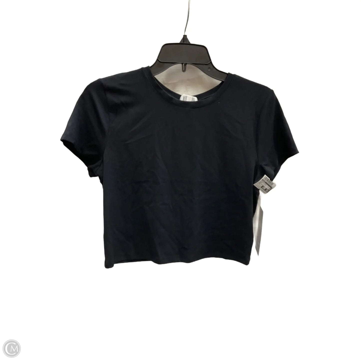 Athletic Top Short Sleeve By Athleta In Black, Size: L