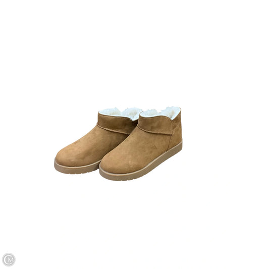 Boots Ankle Flats By Falls Creek In Brown & Cream, Size: 7