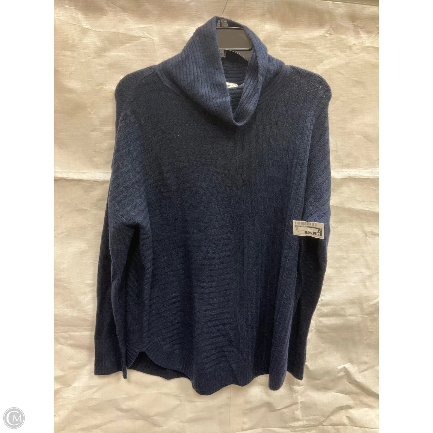 Top Long Sleeve By Como Vintage In Navy, Size: M