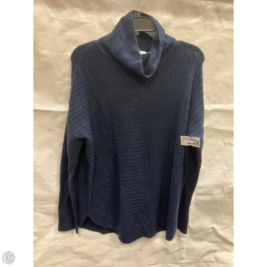 Top Long Sleeve By Como Vintage In Navy, Size: M