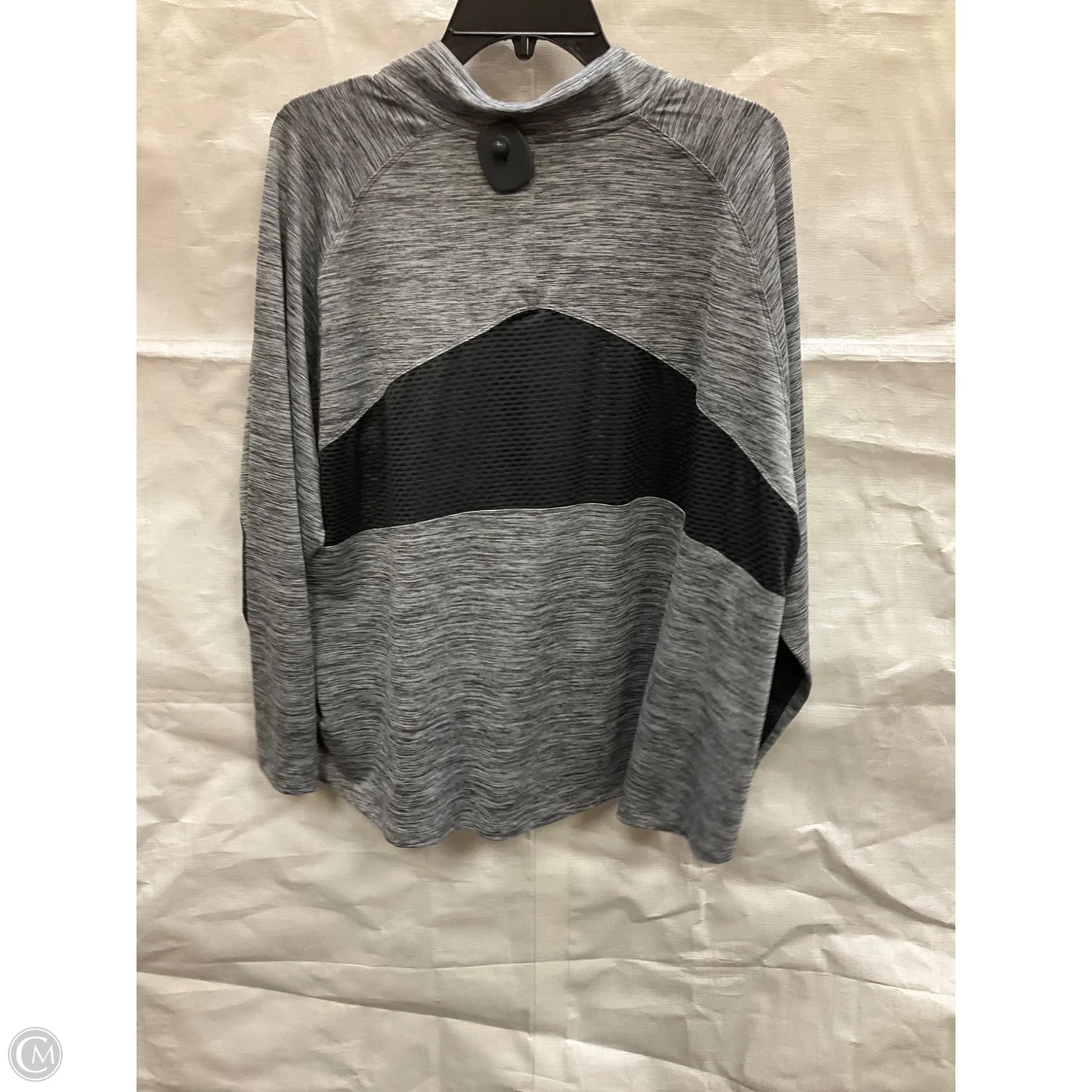 Athletic Top Long Sleeve Crewneck By Mta Sport In Grey, Size: 3x