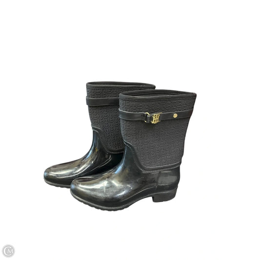 Boots Rain By Tommy Hilfiger In Black, Size: 10