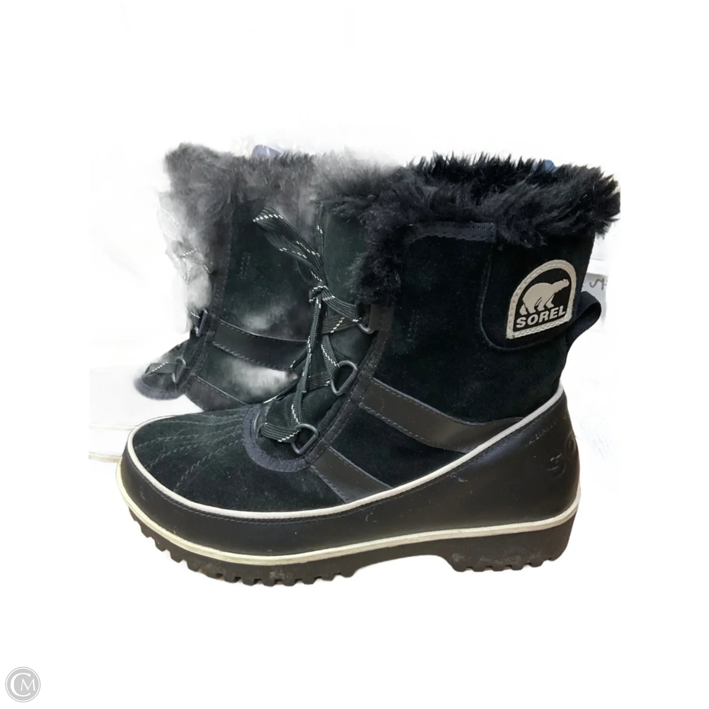 Boots Snow By Sorel In Black & White, Size: 8