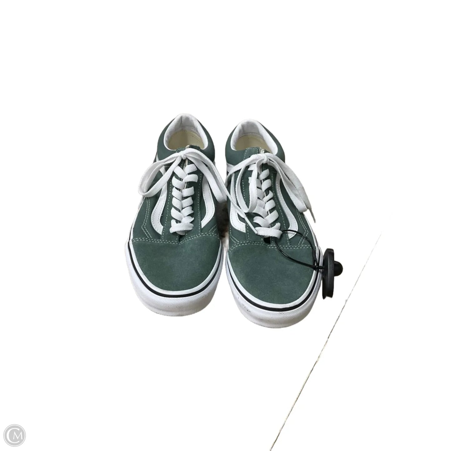 Shoes Sneakers By Vans In Green & White, Size: 8