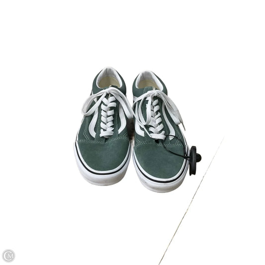 Shoes Sneakers By Vans In Green & White, Size: 8