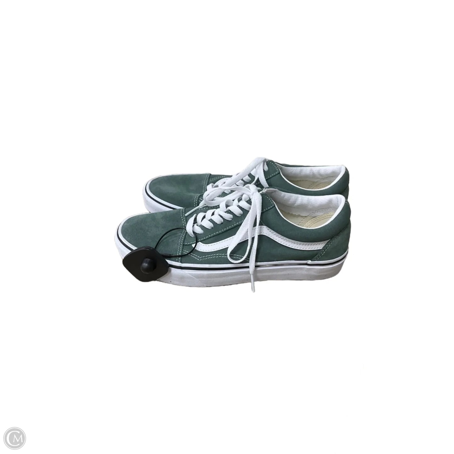 Shoes Sneakers By Vans In Green & White, Size: 8
