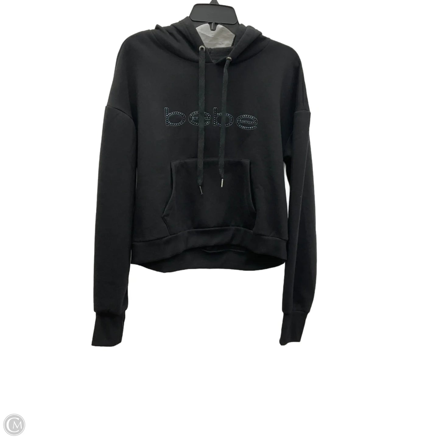 Athletic Top Long Sleeve Hoodie By Bebe Sport In Black, Size: L