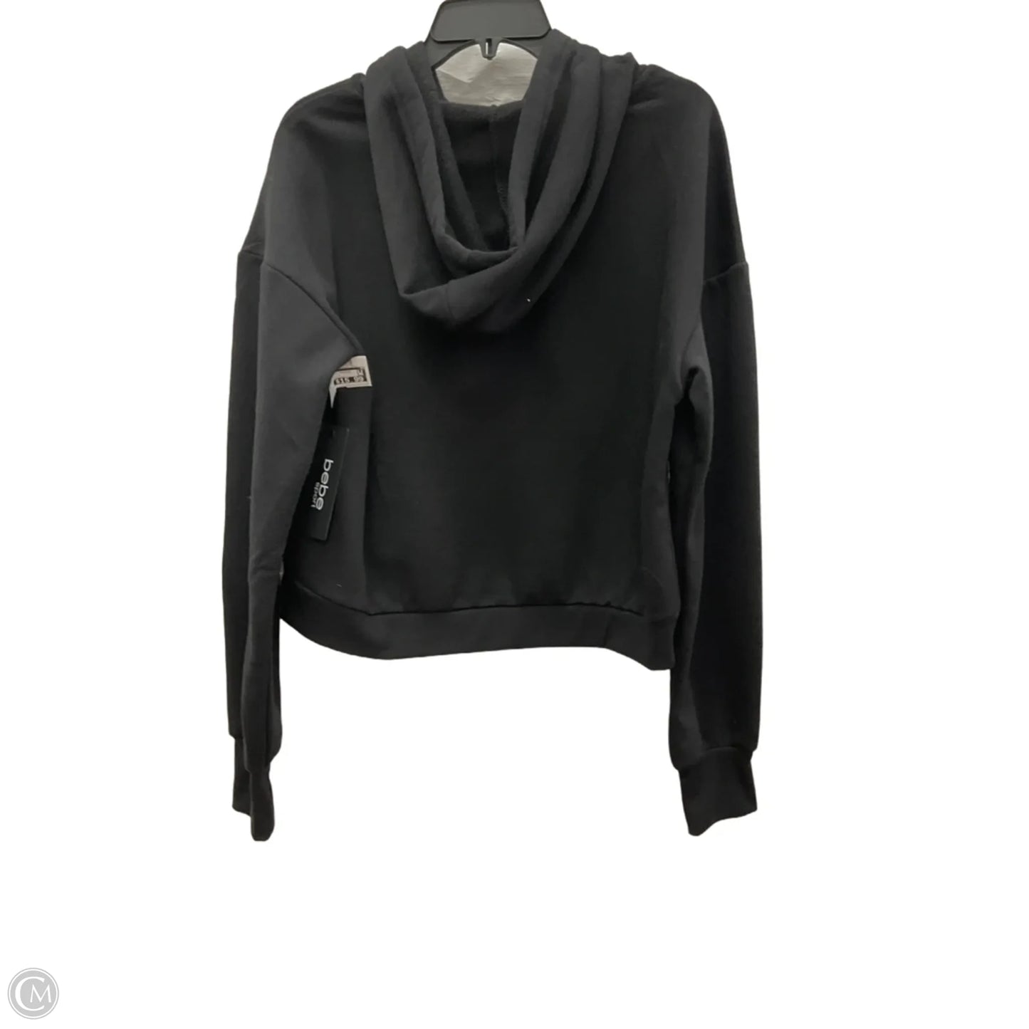 Athletic Top Long Sleeve Hoodie By Bebe Sport In Black, Size: L