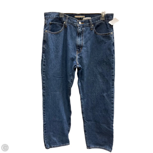 Jeans Straight By Levis In Blue Denim, Size: 14