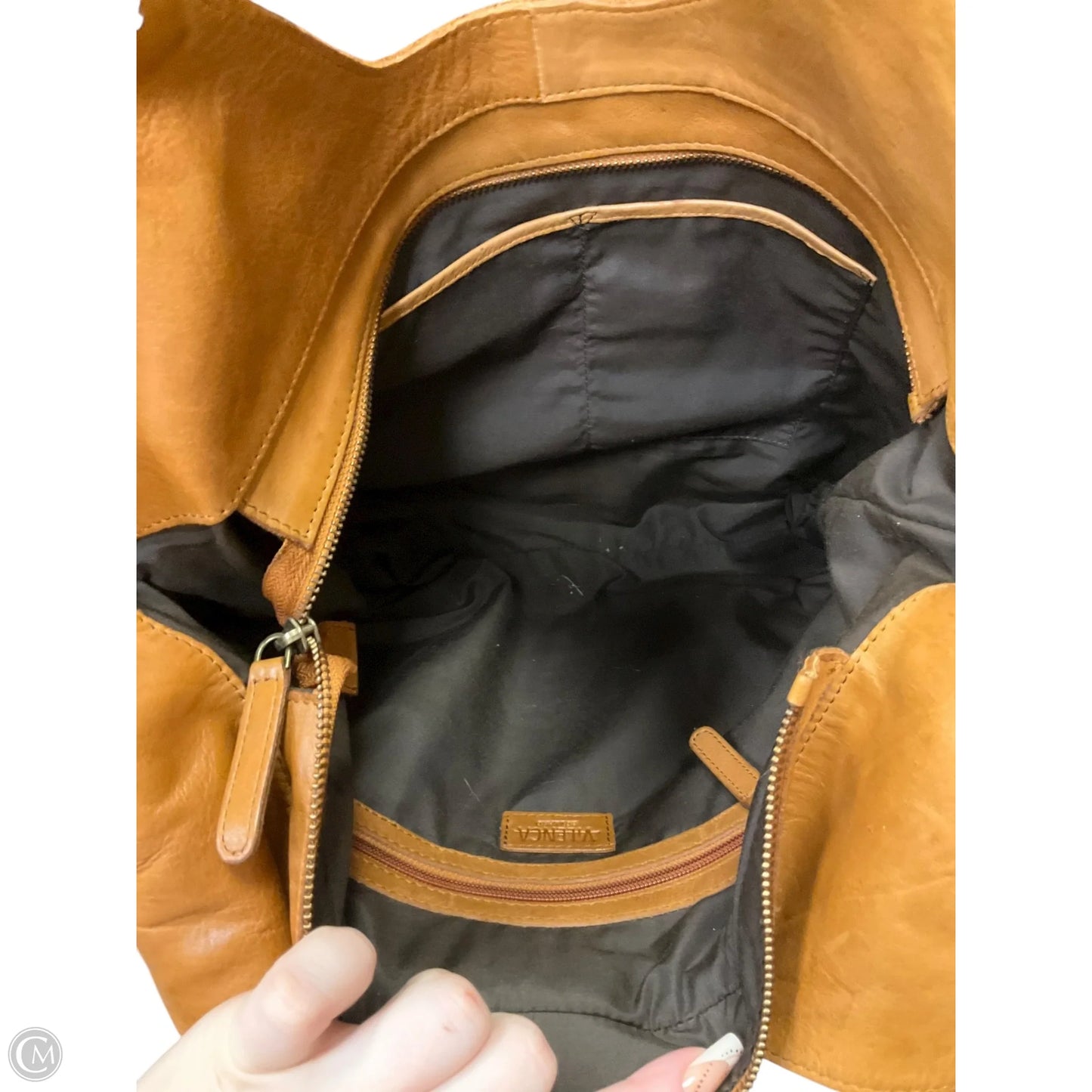 Handbag Leather By Clothes Mentor, Size: Medium