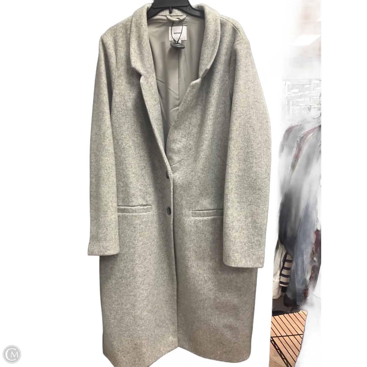 Coat Peacoat By Old Navy In Grey, Size: Xl