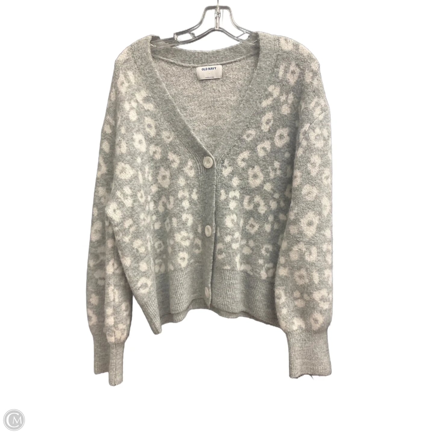 Cardigan By Old Navy In Grey & White, Size: L