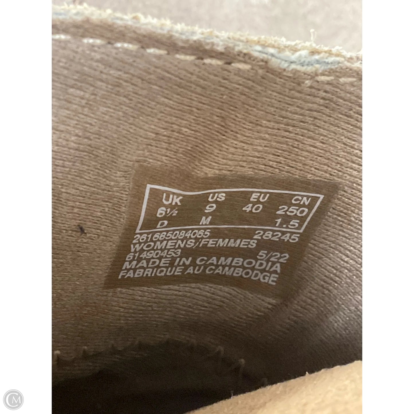 Shoes Flats By Clarks In Brown & Tan, Size: 6.5