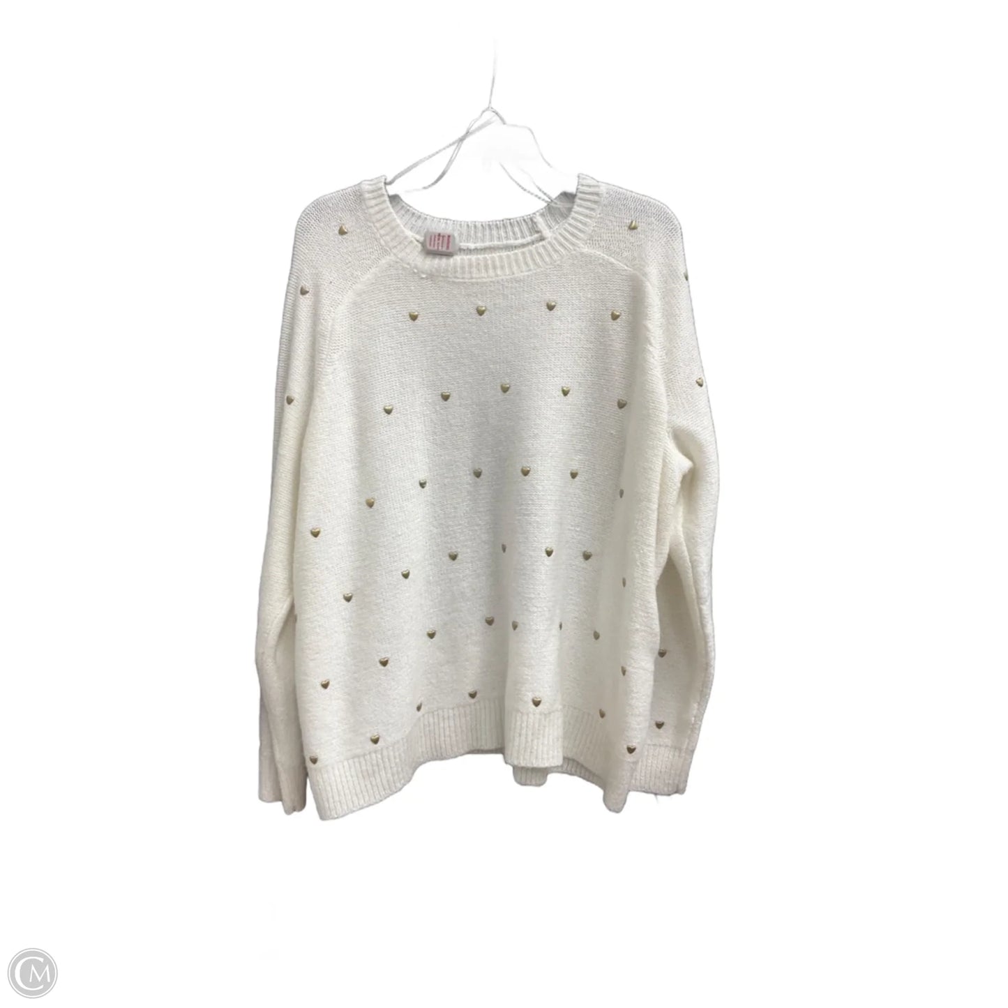 Top Long Sleeve By Lucky Brand In Gold & White, Size: 2x