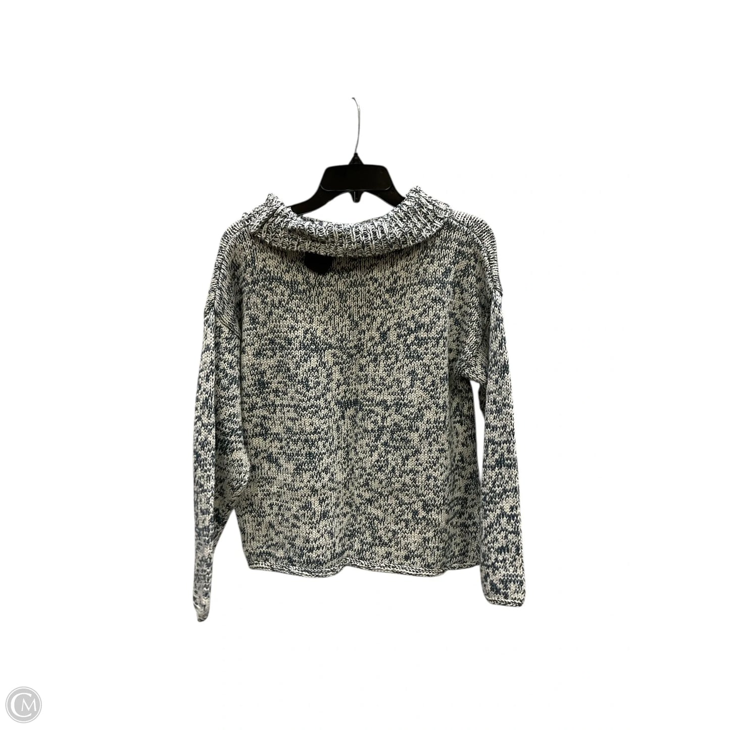 Sweater By Clothes Mentor In Blue & White, Size: L