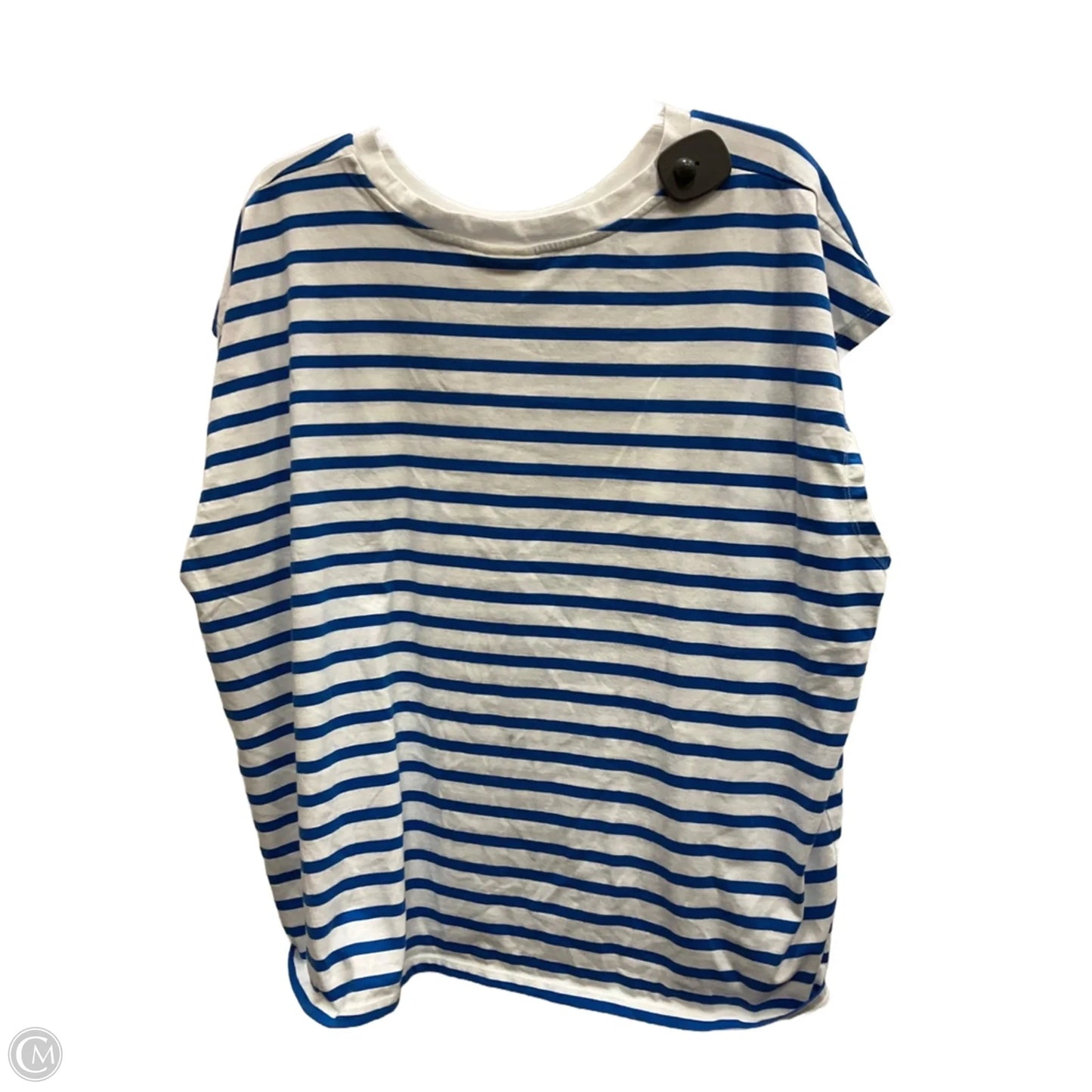 Top Short Sleeve Designer By Kate Spade In Blue Red & White, Size: 3x