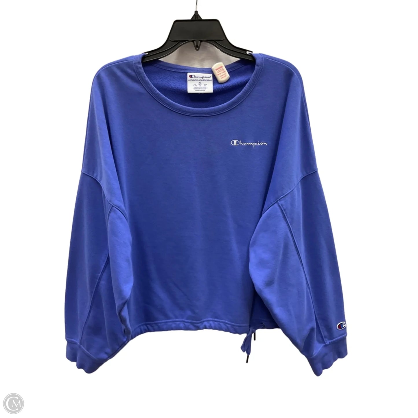 Athletic Top Long Sleeve Crewneck By Champion In Blue, Size: Xl