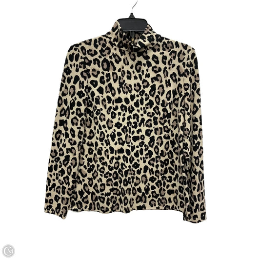 Top Long Sleeve Designer By Kate Spade In Animal Print, Size: M