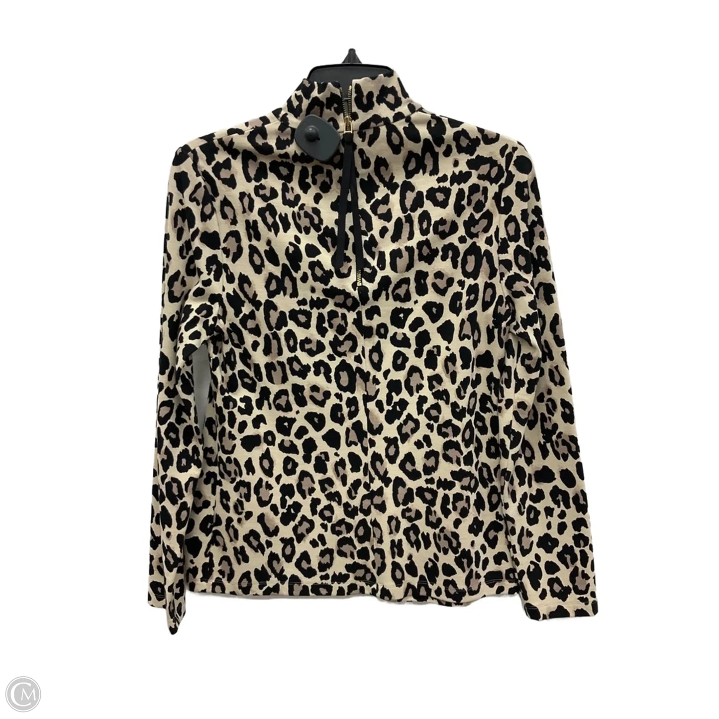 Top Long Sleeve Designer By Kate Spade In Animal Print, Size: M