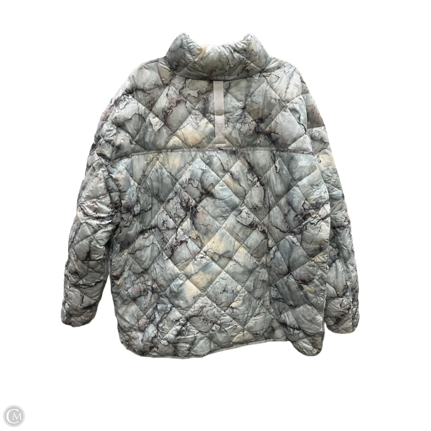 Coat Puffer & Quilted By Flx In Blue & Green, Size: 3x