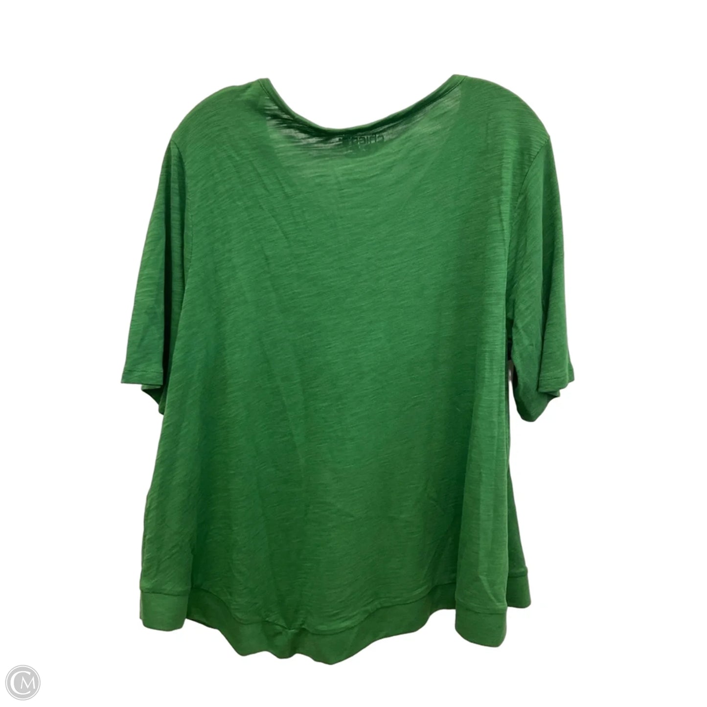 Top Short Sleeve Basic By Chicos In Green, Size: Xl