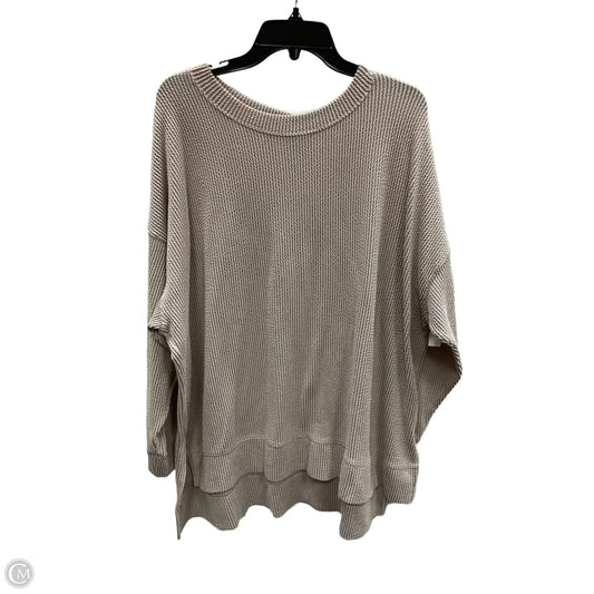 Top Long Sleeve By Clothes Mentor In Taupe, Size: 1x