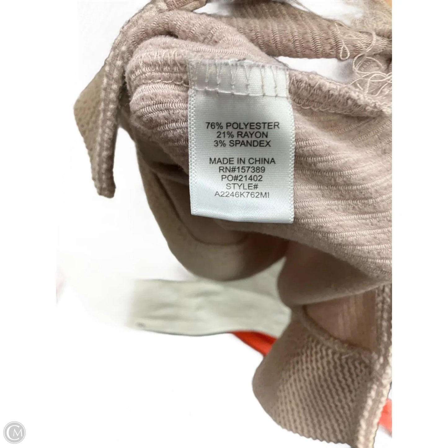 Top Long Sleeve By Clothes Mentor In Taupe, Size: 1x